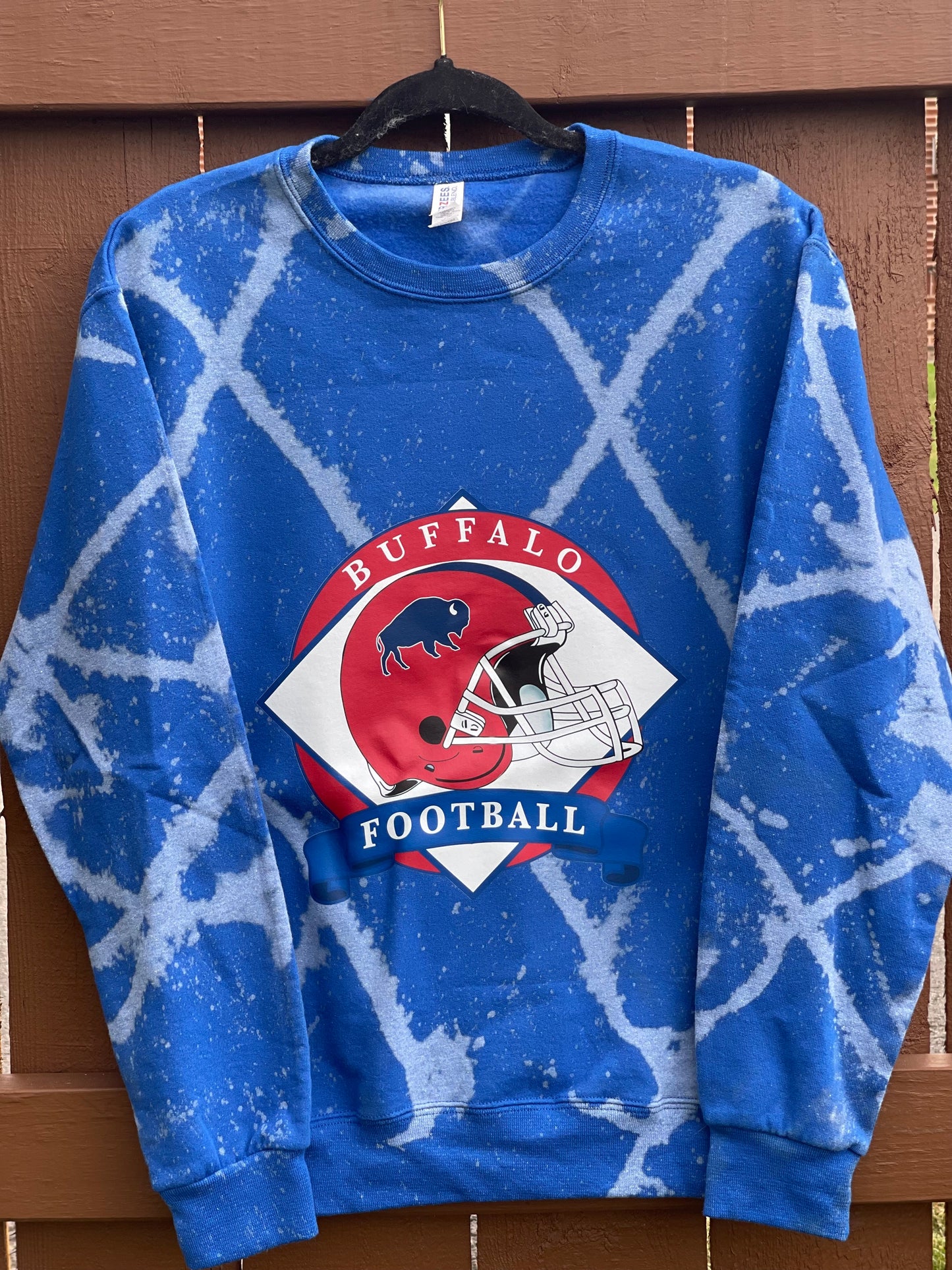 Bleached Buffalo Football Crewneck