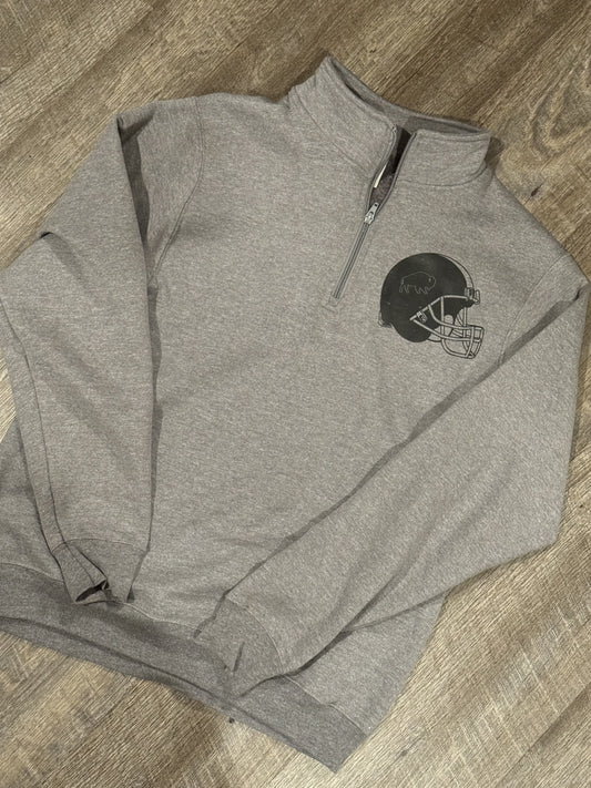 Gray Quarter Zip Crewneck