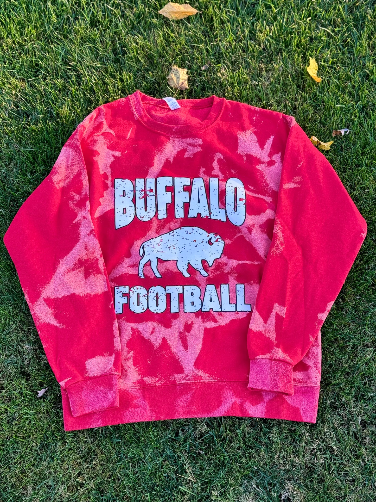 Red Bleached Buffalo Football